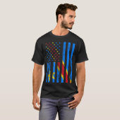 Democratic Republic Congo Flag America US It is in T-shirt (Voorkant volledig)