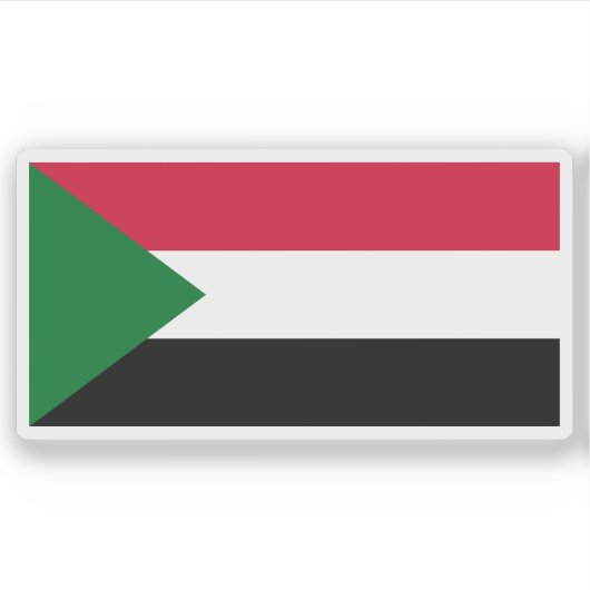 Democratic Republic of Sudan flag (1969–1985) Sticker (Voorkant)