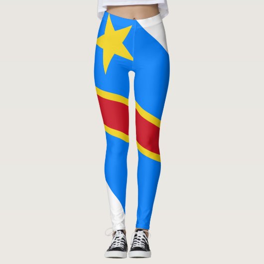 Democratic Republic of the Congo flag Leggings (Voorkant)