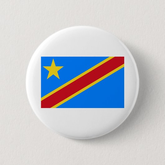 Democratic Republic Of The Congo Flag Ronde Button 5,7 Cm (Voorkant)