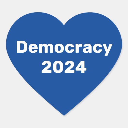 Democratie 2024 Presidentiële verkiezingen Hart Sticker (Voorkant)