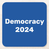 Democratie 2024 Presidentiële verkiezingen Kartonnen Onderzetters (Voorkant)