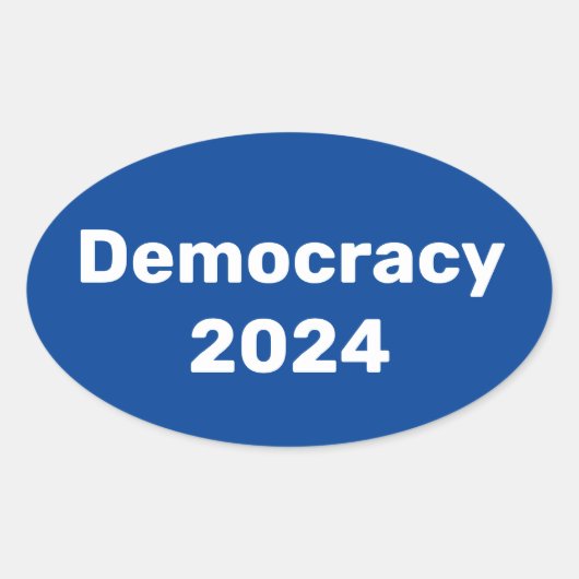 Democratie 2024 Presidentiële verkiezingen Ovale Sticker (Voorkant)