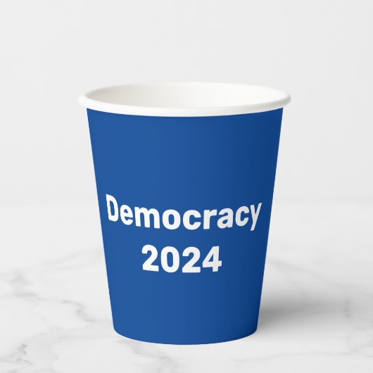 Democratie 2024 Presidentiële verkiezingen Papieren Bekers (Voorkant)