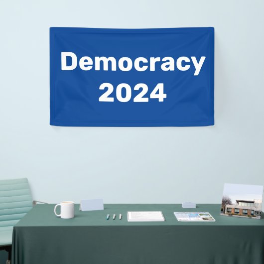 Democratie 2024 Presidentiële verkiezingen Spandoek (Beurs)