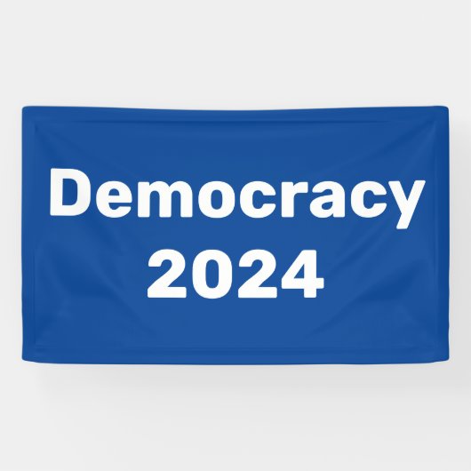 Democratie 2024 Presidentiële verkiezingen Spandoek (Horizontaal)