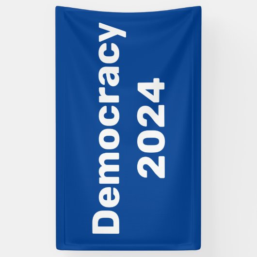 Democratie 2024 Presidentiële verkiezingen Spandoek (Verticaal)