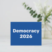 Democratie 2026: tussentijdse verkiezingen briefkaart (Staand voorkant)