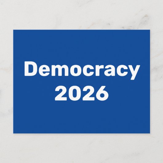 Democratie 2026: tussentijdse verkiezingen briefkaart (Voorkant)