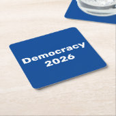 Democratie 2026: tussentijdse verkiezingen kartonnen onderzetters (Schuin)