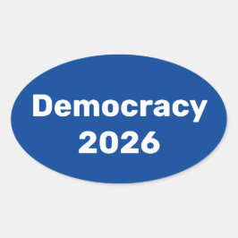 Democratie 2026: tussentijdse verkiezingen ovale sticker