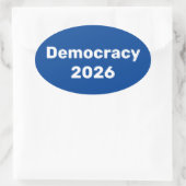 Democratie 2026: tussentijdse verkiezingen ovale sticker (Tas)
