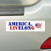 Democratie AMERICA LIVELONG Elon Free Speech Flag Bumpersticker (Op auto)