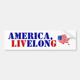 Democratie AMERICA LIVELONG Elon Free Speech Flag Bumpersticker