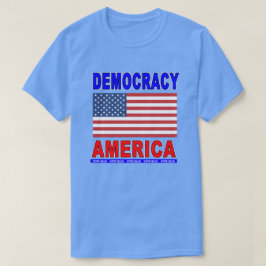 Democratie Amerika vlag T-shirt
