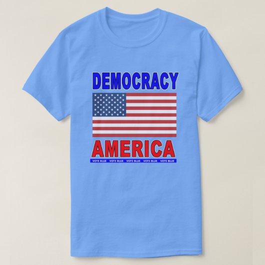 Democratie Amerika vlag T-shirt (Design voorkant)