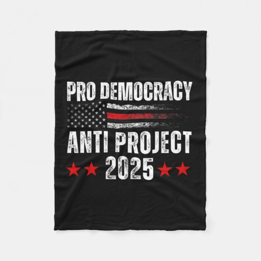 Democratie Anti Project 2025 Stop Project 2025 Ant Fleece Deken (Voorkant)