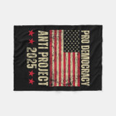 Democratie Anti Project 2025 Stop Project 2025 Ant Fleece Deken (Voorkant (Horizontaal))