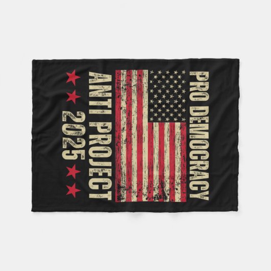 Democratie Anti Project 2025 Stop Project 2025 Ant Fleece Deken (Voorkant (Horizontaal))