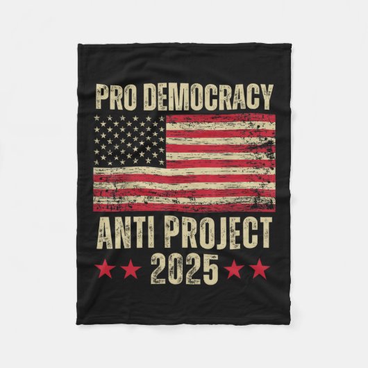 Democratie Anti Project 2025 Stop Project 2025 Ant Fleece Deken (Voorkant)