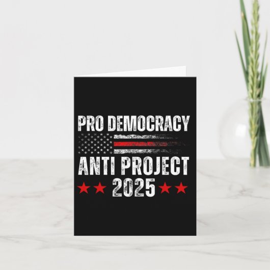 Democratie Anti Project 2025 Stop Project 2025 Ant Kaart (Voorkant)