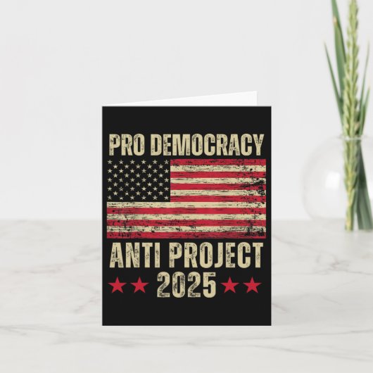 Democratie Anti Project 2025 Stop Project 2025 Ant Kaart (Voorkant)