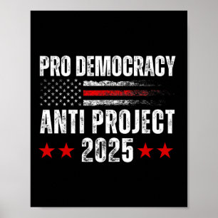 Democratie Anti Project 2025 Stop Project 2025 Ant Poster