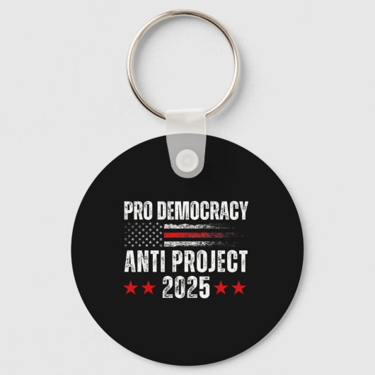 Democratie Anti Project 2025 Stop Project 2025 Ant Sleutelhanger (Voorkant)