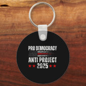 Democratie Anti Project 2025 Stop Project 2025 Ant Sleutelhanger (Voorkant)
