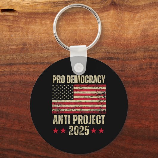 Democratie Anti Project 2025 Stop Project 2025 Ant Sleutelhanger (Voorkant)