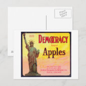 Democratie Apple Crate LabelDufur, OF Briefkaart (Voorkant / Achterkant)