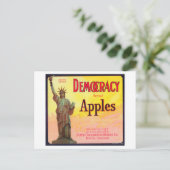 Democratie Apple Crate LabelDufur, OF Briefkaart (Staand voorkant)