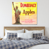 Democratie Apple Crate LabelDufur, OF Canvas Afdruk (Insitu (Slaapkamer))