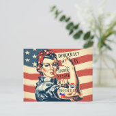 Democratie / Bescherm IT Briefkaart (Staand voorkant)