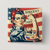 Democratie/ Bescherm IT Button (Voorkant)