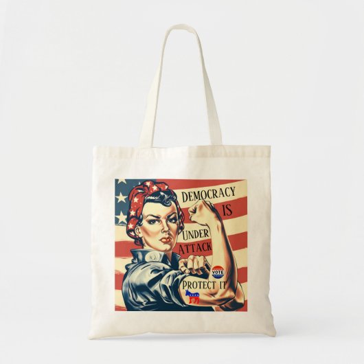 Democratie/ Bescherm IT Canvas tas (Voorkant)