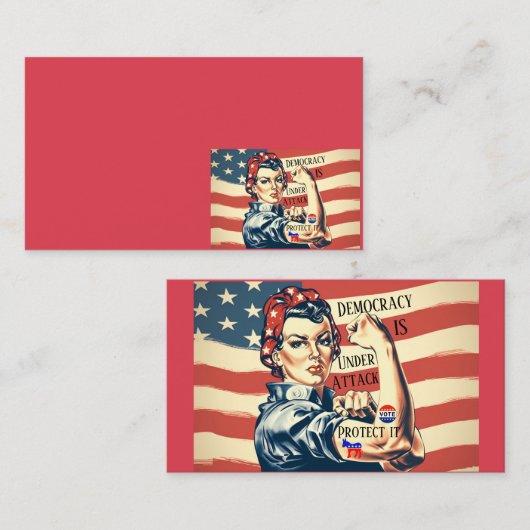 Democratie / Bescherm IT Visitekaartje (Voorkant / Achterkant)