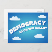 Democratie-Briefkaart Feestdagenkaart (Voorkant / Achterkant)