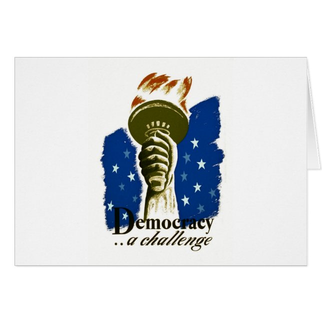 Democratie. Een uitdaging - het Poster van WPA - (Voorkant Horizontaal)