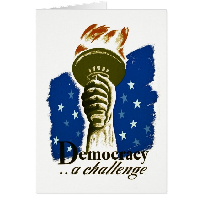 Democratie. Een uitdaging - het Poster van WPA - (Voorkant)