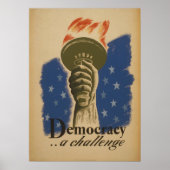 Democratie een Uitdaging  Poster van WPA (Voorkant)