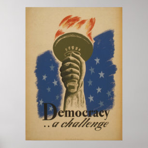Democratie een Uitdaging  Poster van WPA