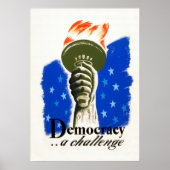 Democratie ... een uitdaging WPA Poster (Voorkant)