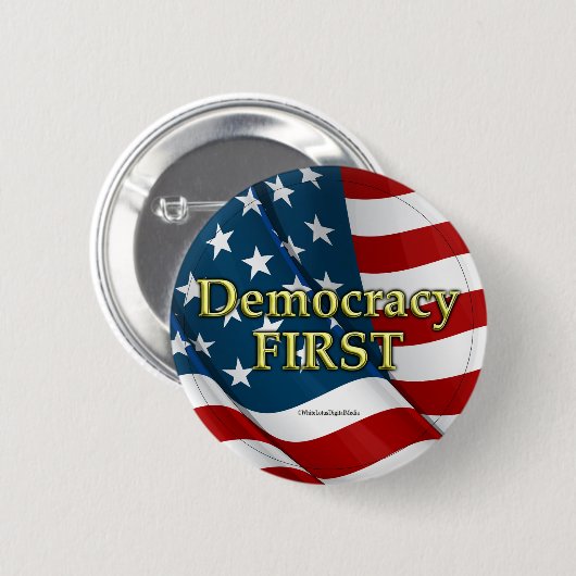 Democratie eerste Button (Voorkant /achterkant)