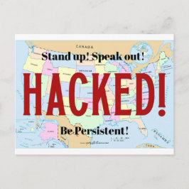 Democratie gehackt! | Actie nemen| | Politiek Briefkaart