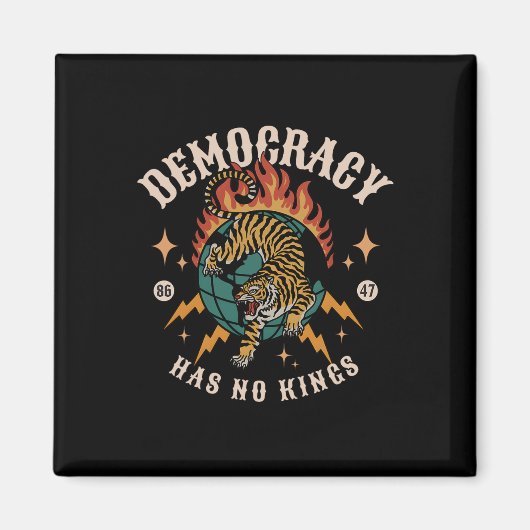 Democratie heeft geen koning 8647 anti-Trump Ameri Magneet (Voorkant)