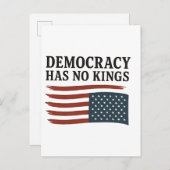 Democratie heeft geen koning tegen Trump Aankondigingskaart (Voorkant / Achterkant)