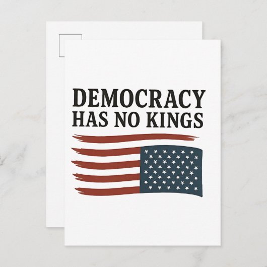 Democratie heeft geen koning tegen Trump Aankondigingskaart (Voorkant / Achterkant)