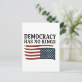 Democratie heeft geen koning tegen Trump Aankondigingskaart (Staand voorkant)