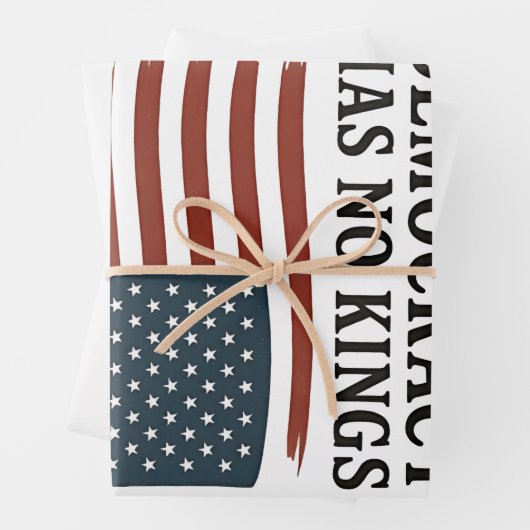 Democratie heeft geen koning tegen Trump Inpakpapier Vel (In situ)